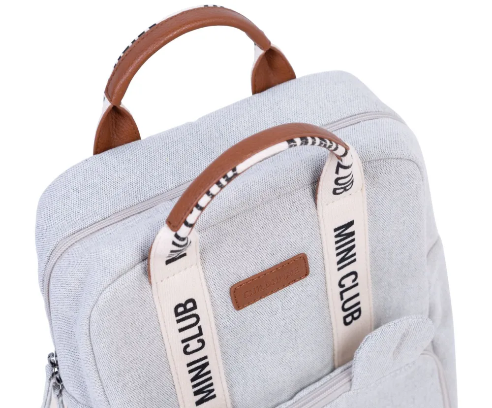 New Childhome Mini Club Kinderrugzak - Signature - Canvas - Ecru