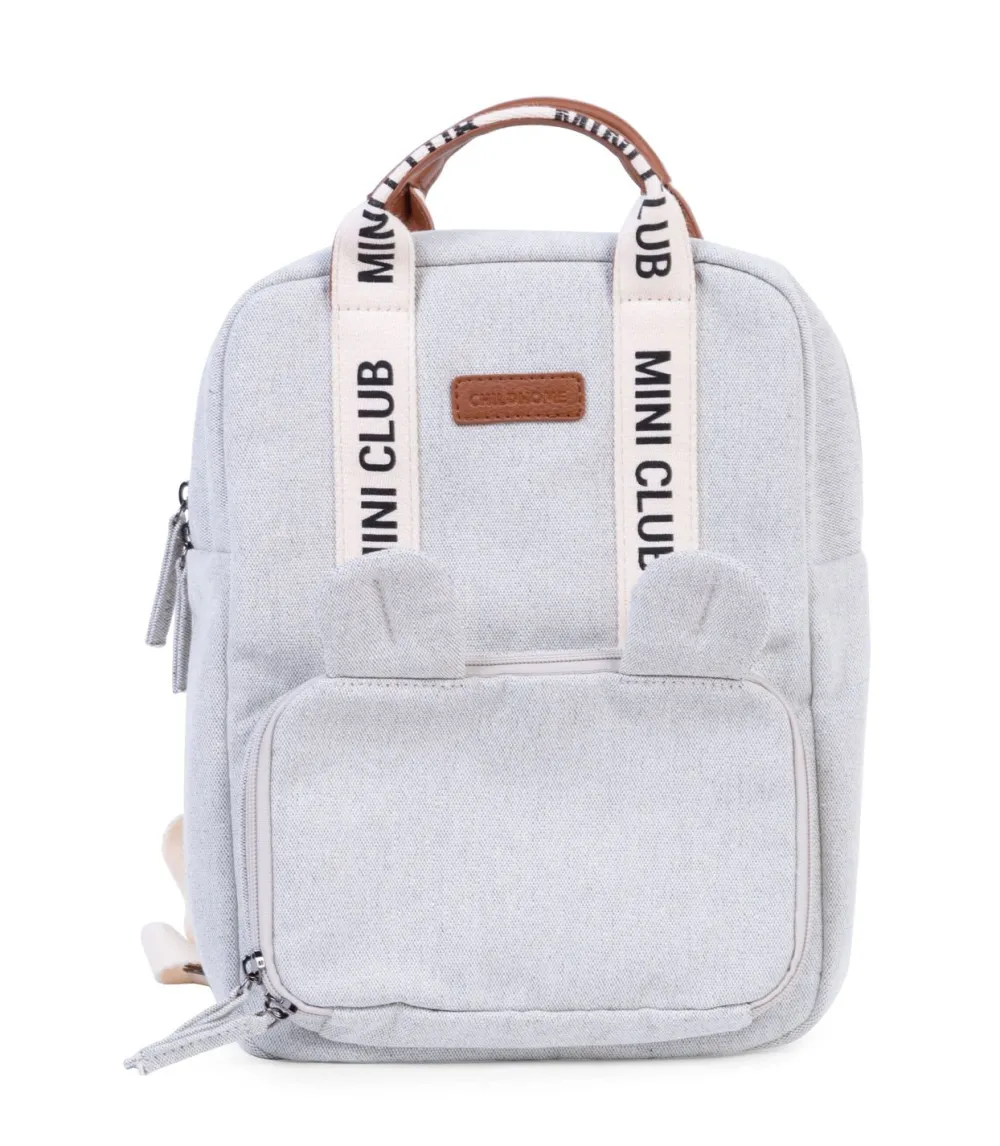 New Childhome Mini Club Kinderrugzak - Signature - Canvas - Ecru