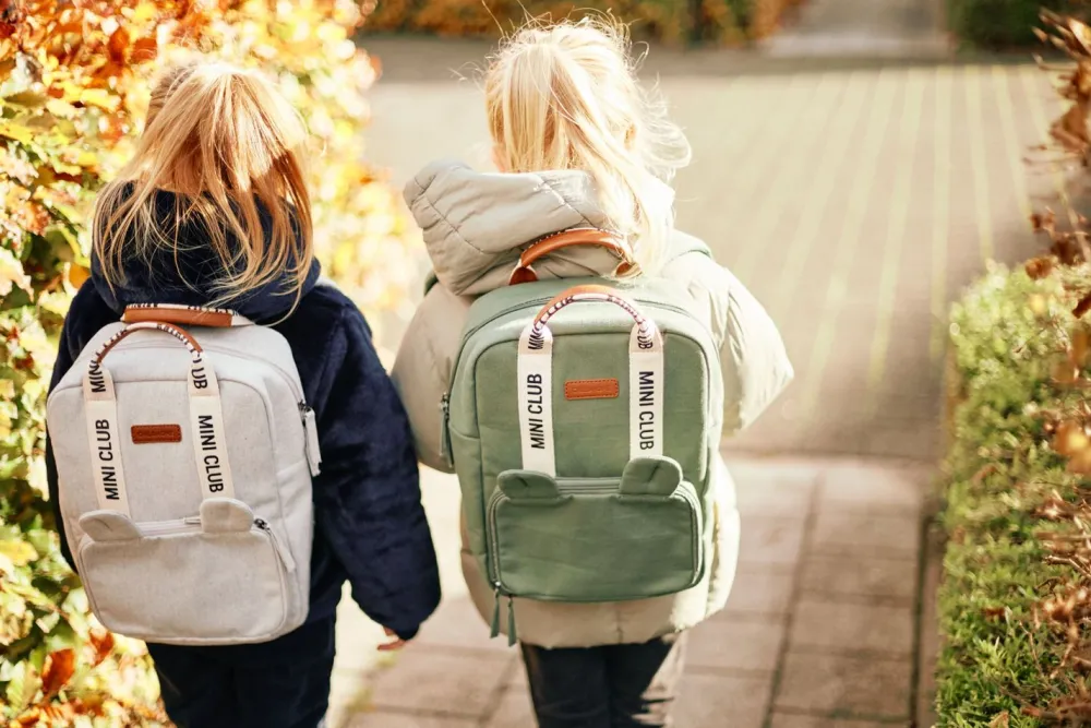 New Childhome Mini Club Kinderrugzak - Signature - Canvas - Ecru