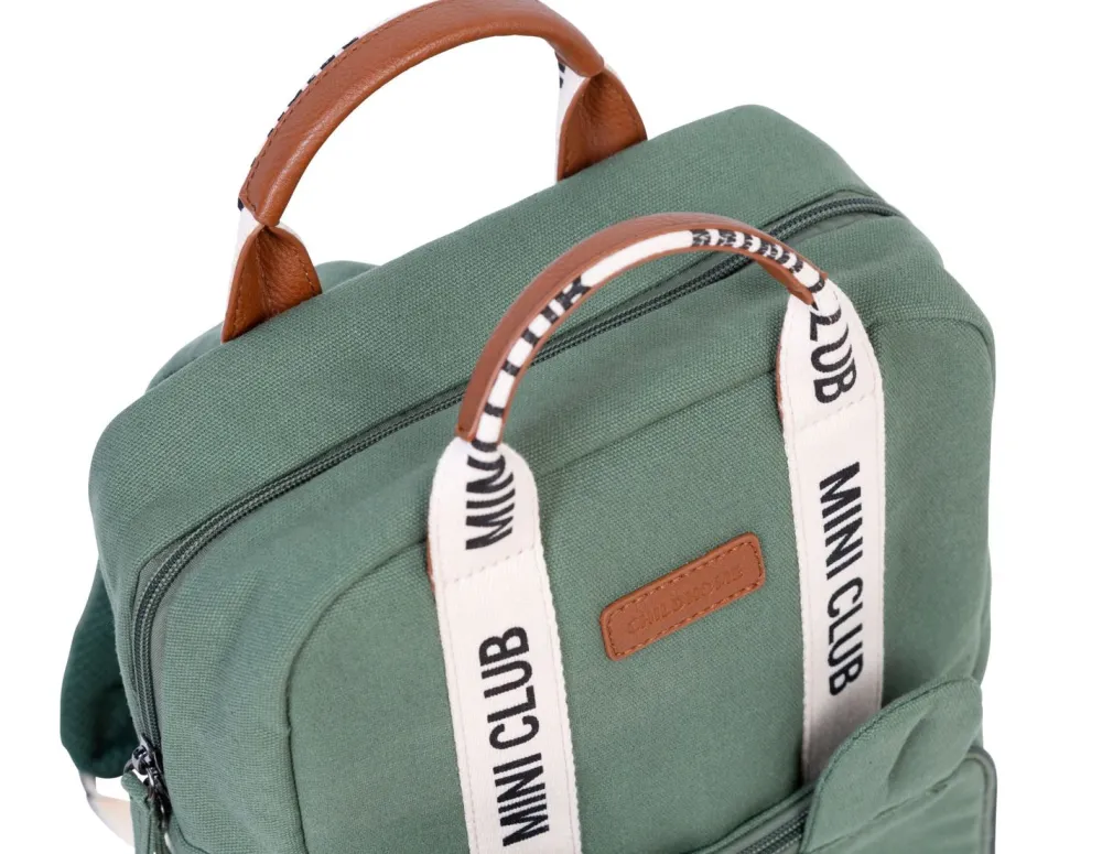 Sale Childhome Mini Club Kinderrugzak - Signature - Canvas - Groen