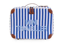 Fashion Childhome Mini Traveller Kids Kinderkoffer- Stripes - Electric Blue/Light Blue