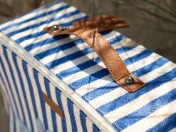 Fashion Childhome Mini Traveller Kids Kinderkoffer- Stripes - Electric Blue/Light Blue