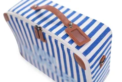 Fashion Childhome Mini Traveller Kids Kinderkoffer- Stripes - Electric Blue/Light Blue