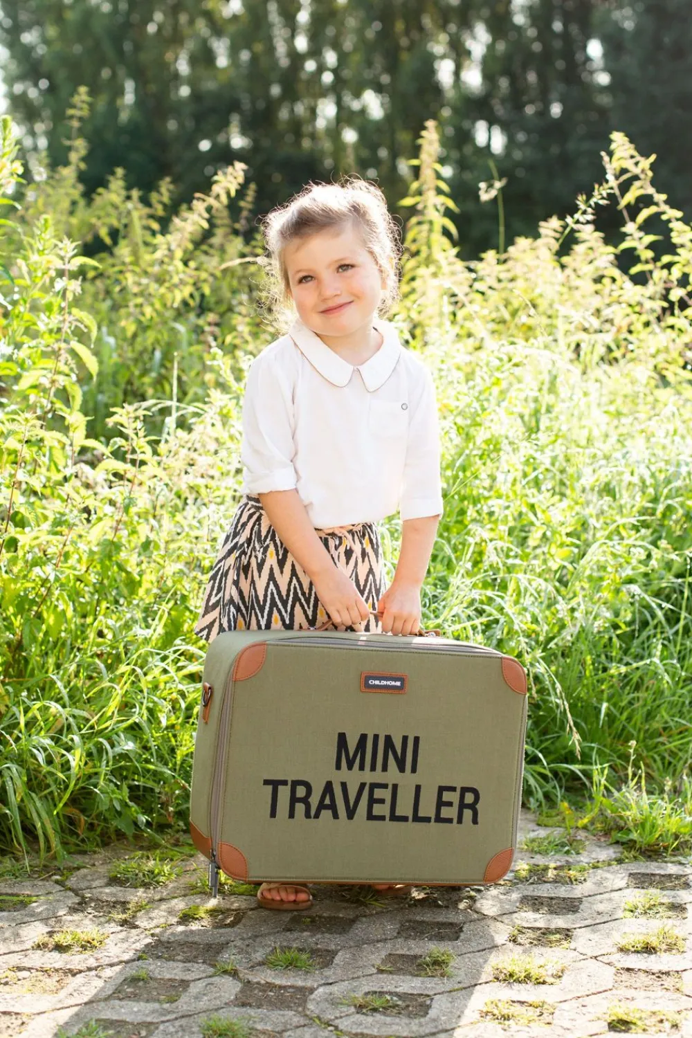 Hot Childhome Mini Traveller Kinderkoffer - Canvas - Kaki