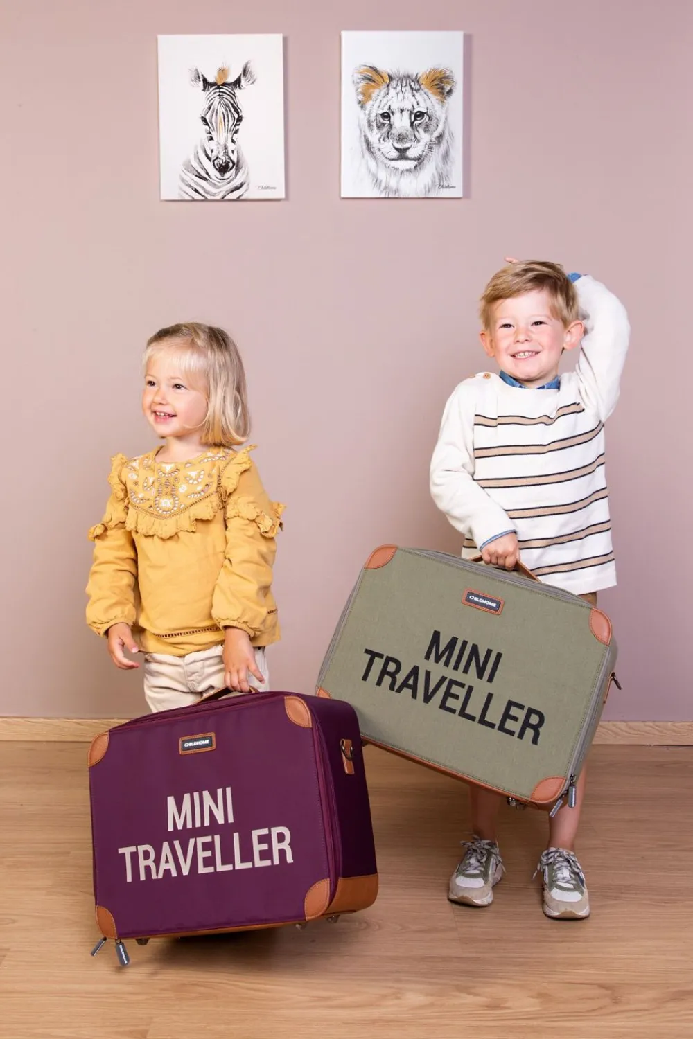 Hot Childhome Mini Traveller Kinderkoffer - Canvas - Kaki