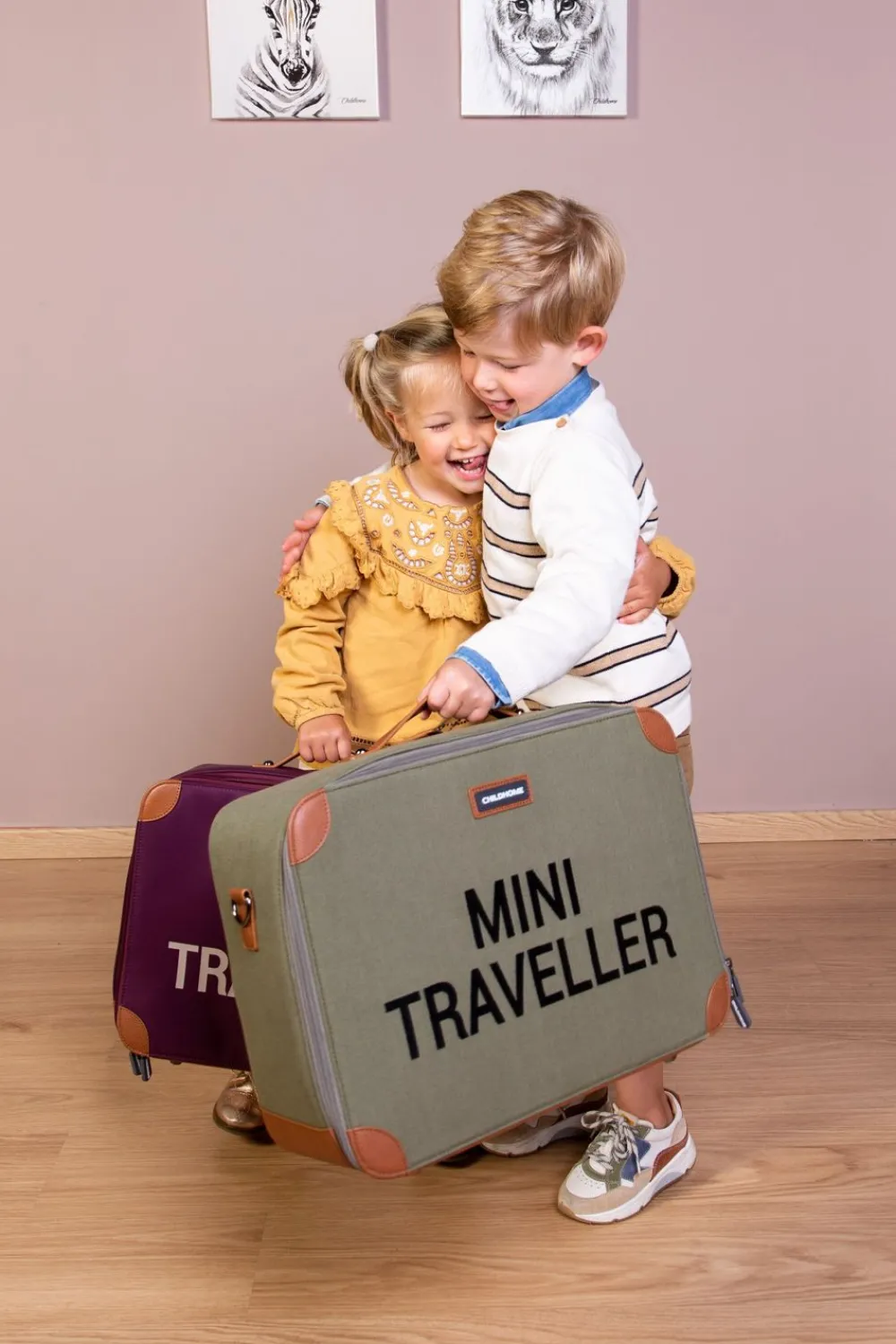 Hot Childhome Mini Traveller Kinderkoffer - Canvas - Kaki