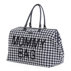 Outlet Childhome Mommy Bag ® Pied De Poule - Zwart