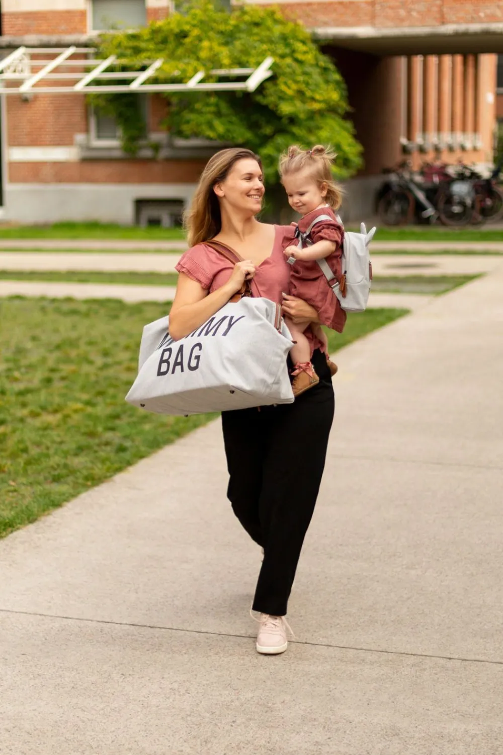 Online Childhome Mommy Bag ® Verzorgingstas - Canvas - Grijs