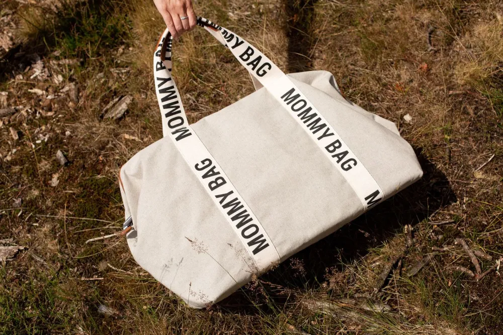 New Childhome Mommy Bag ® Verzorgingstas - Signature - Canvas - Ecru