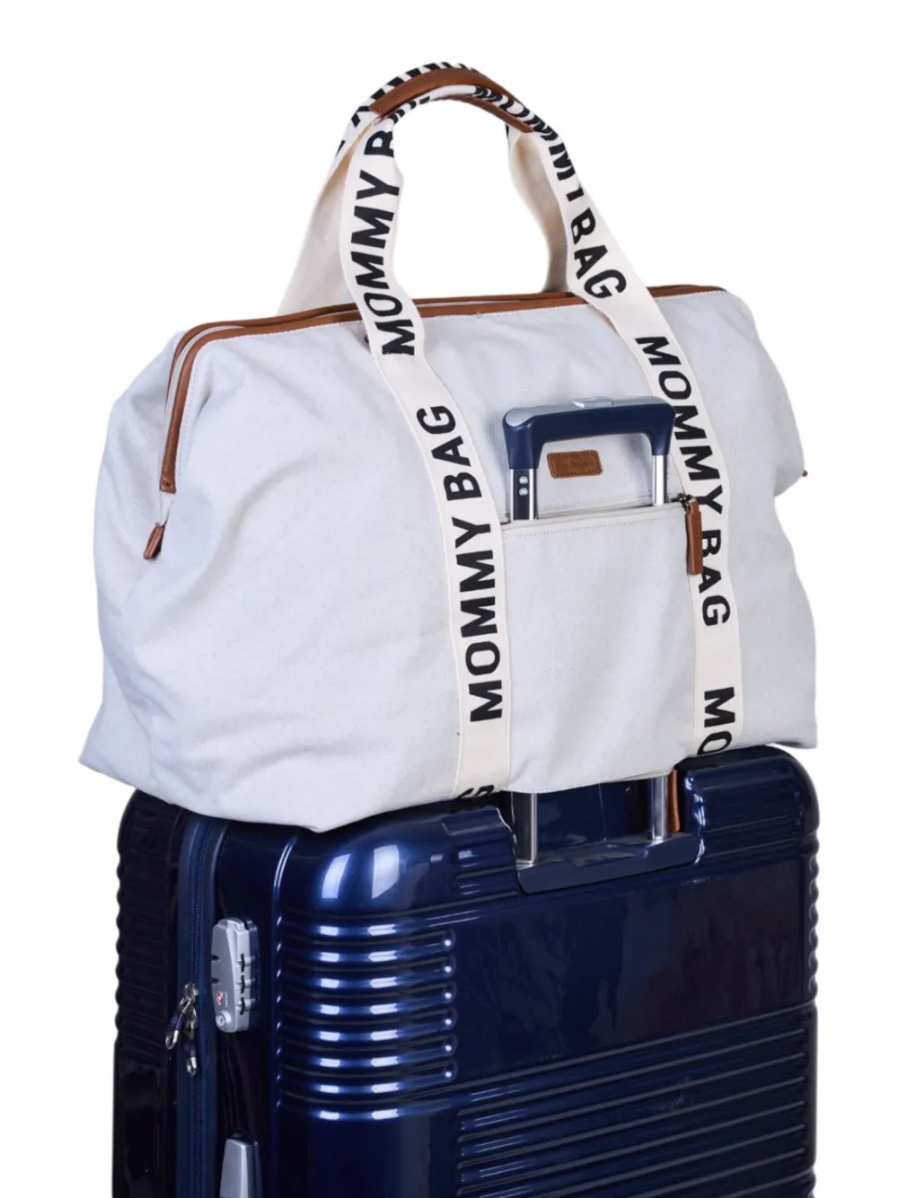 New Childhome Mommy Bag ® Verzorgingstas - Signature - Canvas - Ecru