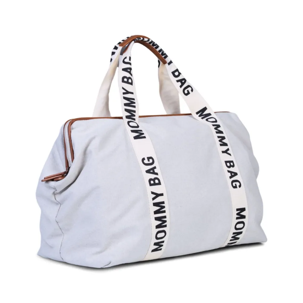 New Childhome Mommy Bag ® Verzorgingstas - Signature - Canvas - Ecru