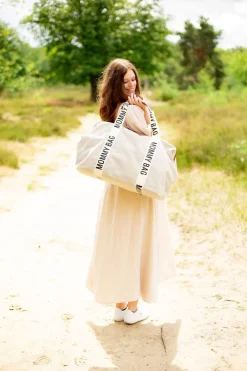 New Childhome Mommy Bag ® Verzorgingstas - Signature - Canvas - Ecru