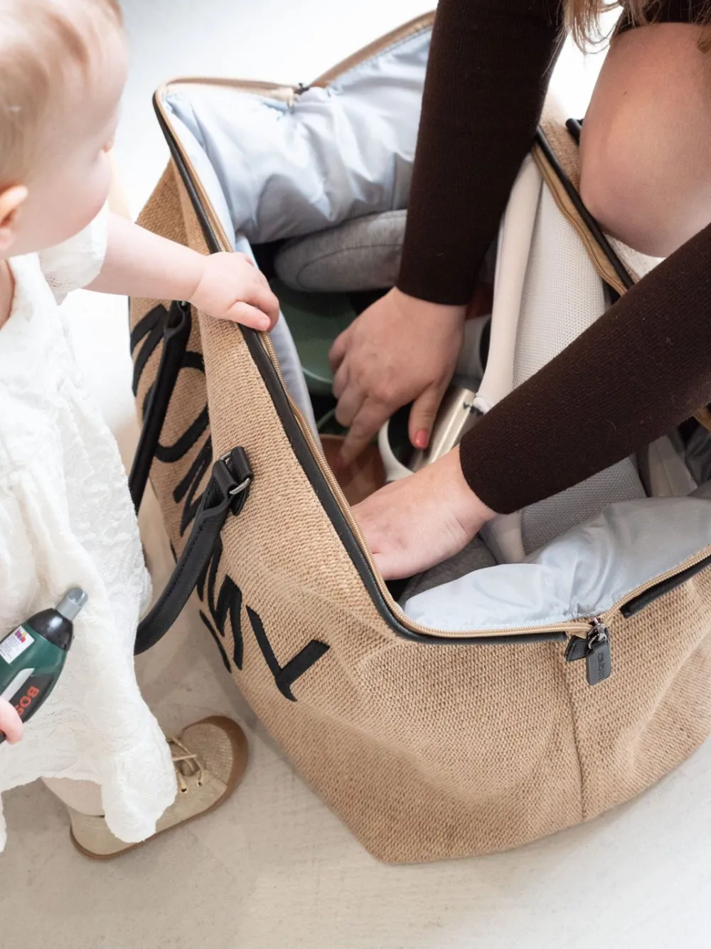 Best Sale Childhome Mommy Bag ® Verzorgingstas - Raffia Look