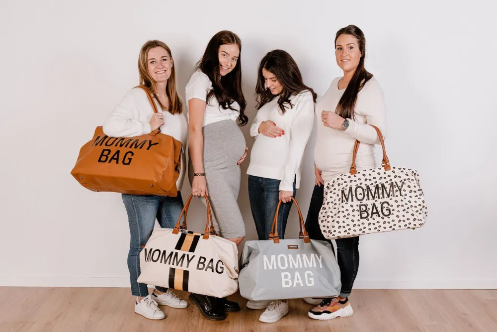 Outlet Childhome Mommy Bag ® Verzorgingstas - Ecru Strepen Zwart/Goud