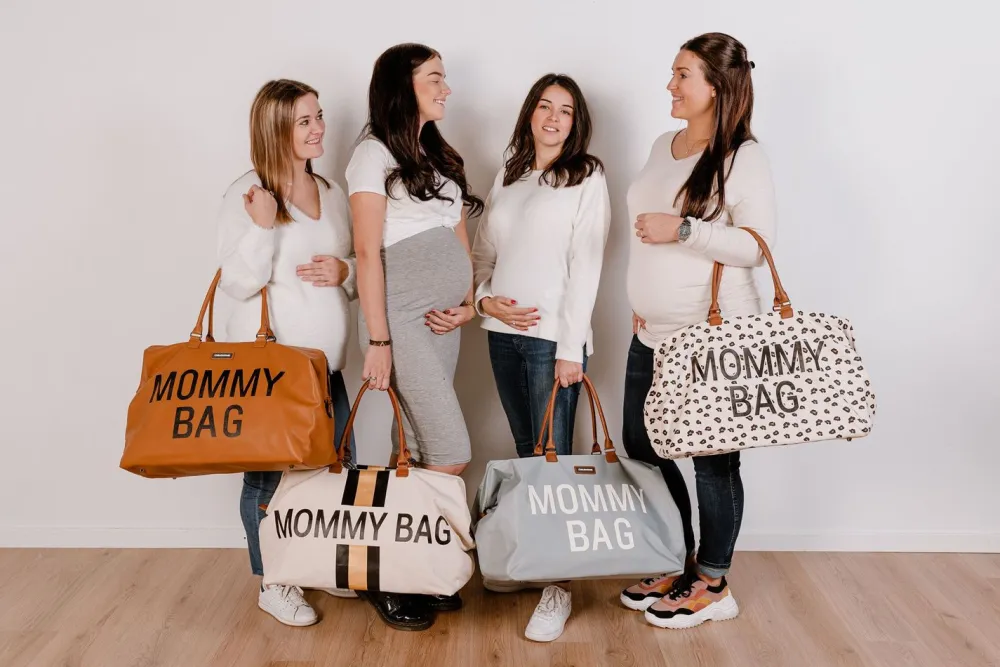 Outlet Childhome Mommy Bag ® Verzorgingstas - Ecru Strepen Zwart/Goud