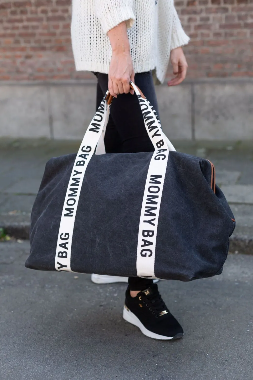 New Childhome Mommy Bag ® Verzorgingstas - Signature - Canvas - Black