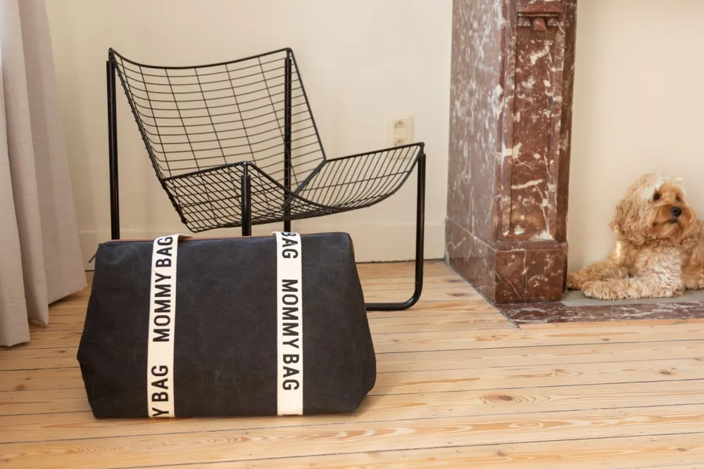 New Childhome Mommy Bag ® Verzorgingstas - Signature - Canvas - Black