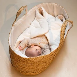Online Childhome Moses Mand + Handvaten + Matras - Zeegras - Naturel