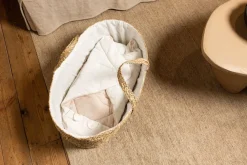 Online Childhome Moses Mand + Handvaten + Matras - Zeegras - Naturel