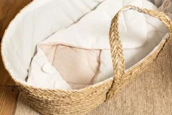 Online Childhome Moses Mand + Handvaten + Matras - Zeegras - Naturel