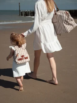 Flash Sale Childhome My First Bag Kinderrugzak - Stripes - Nude/Terracotta