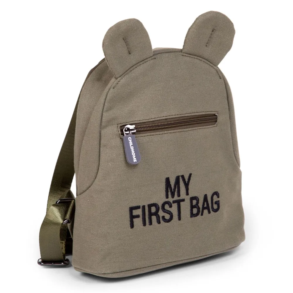 Online Childhome My First Bag Kinderrugzak - Canvas - Kaki