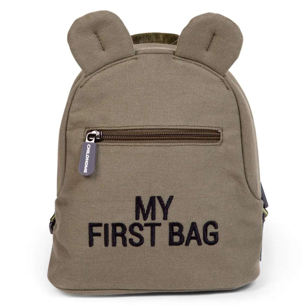 Online Childhome My First Bag Kinderrugzak - Canvas - Kaki