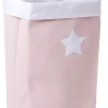 Fashion Childhome Opbergmand - 32X32X60 Cm - Canvas - Zacht Roze Wit