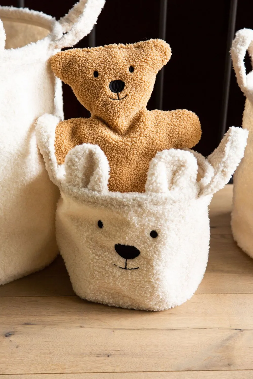 Store Childhome Opbergmand - 25X20X20 Cm - Teddy - Ecru
