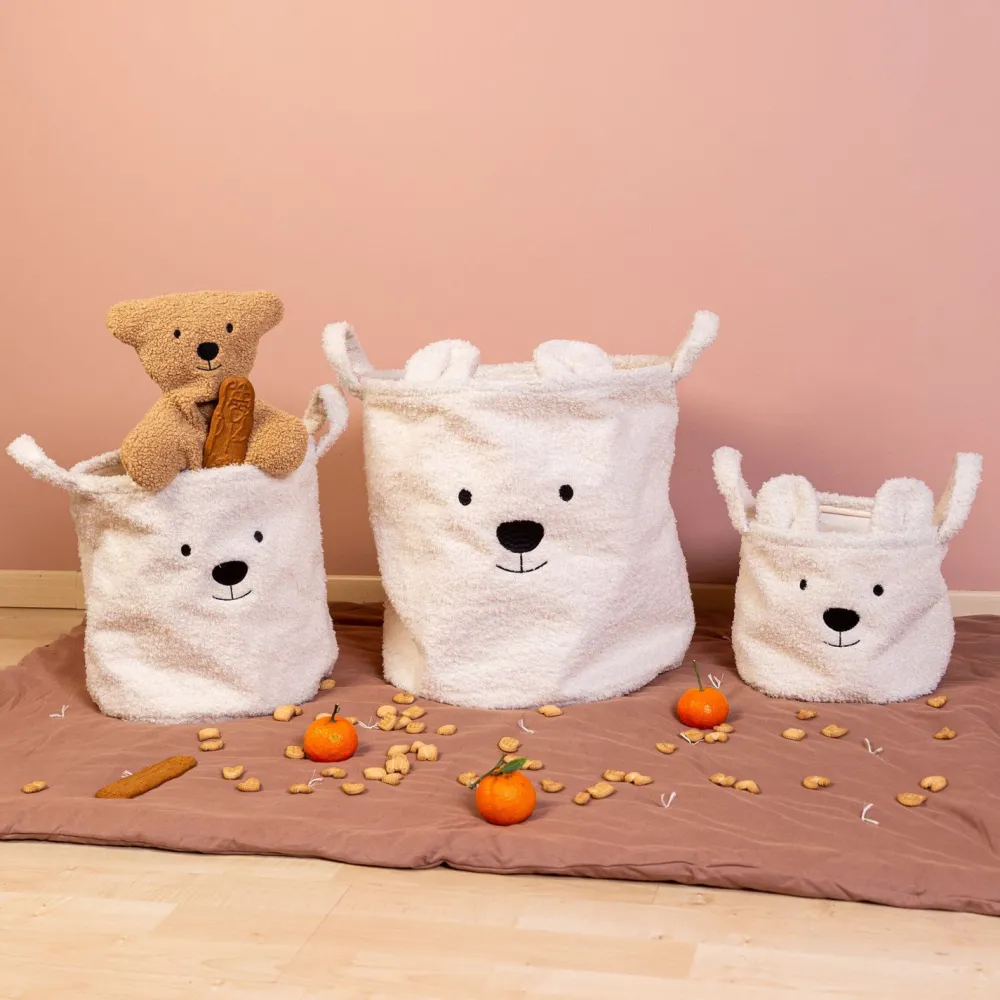 Store Childhome Opbergmand - 25X20X20 Cm - Teddy - Ecru