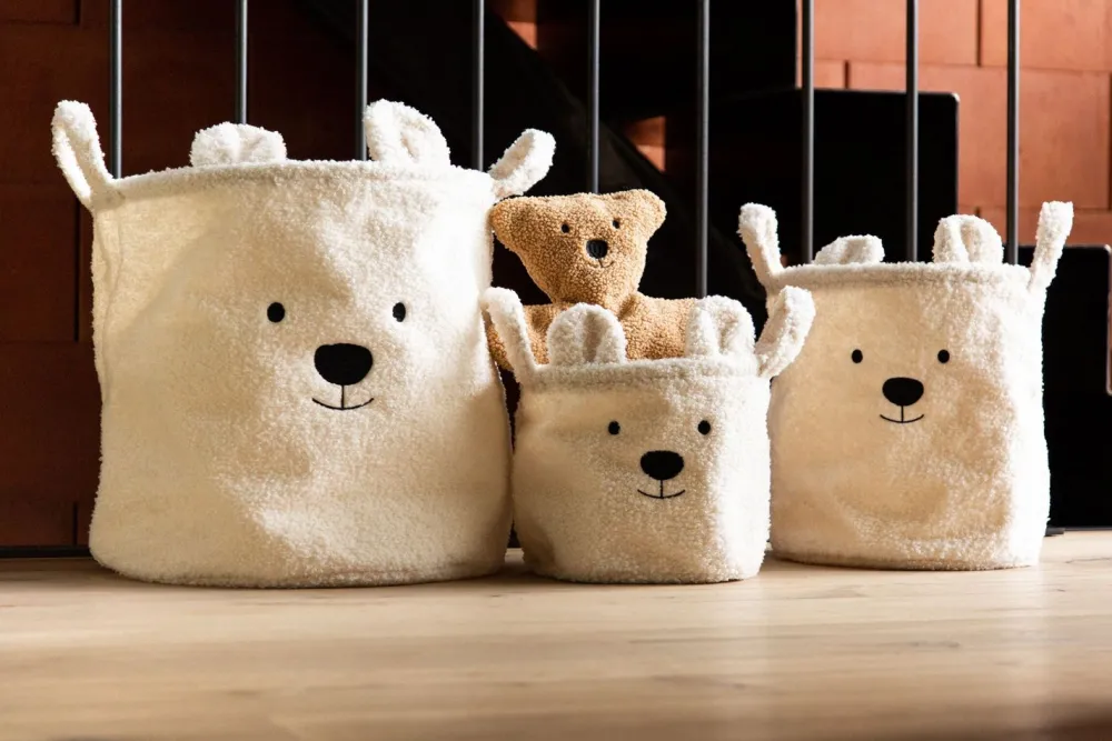 Store Childhome Opbergmand - 25X20X20 Cm - Teddy - Ecru