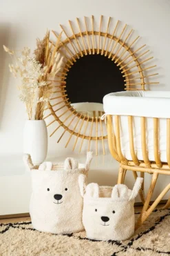 Outlet Childhome Opbergmand - 30X30X30 Cm - Teddy - Ecru