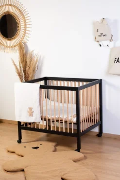 Store Childhome Park 97 + Wieltjes - 95X75 Cm - Hout Zwart / Naturel