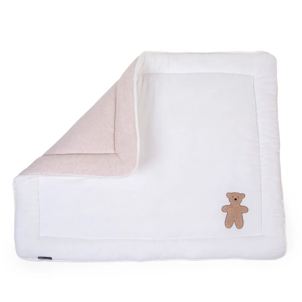 Hot Childhome Parklegger - 75X95 Cm - Jersey Melange Beige / Mousseline Teddy