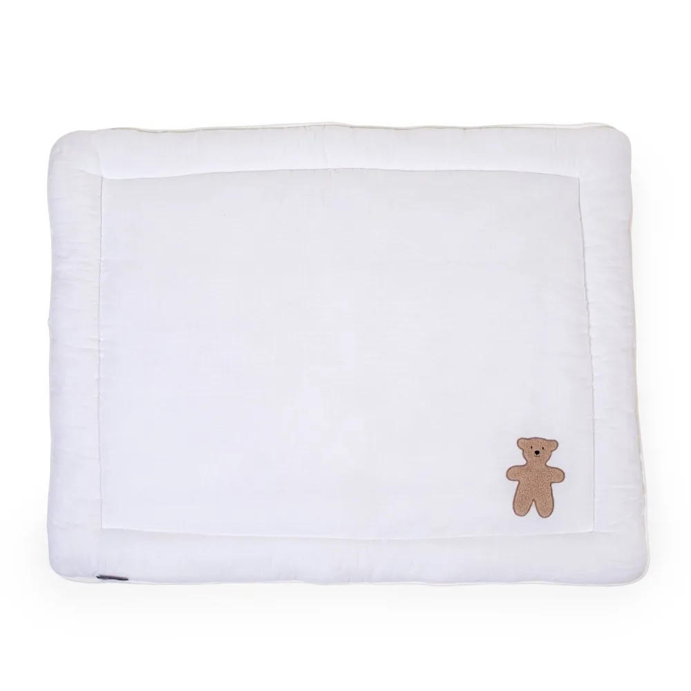 Hot Childhome Parklegger - 75X95 Cm - Jersey Melange Beige / Mousseline Teddy
