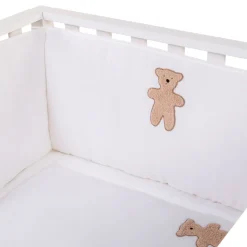Best Childhome Parkomranding - 35X340 Cm - Jersey Melange Beige / Mousseline Teddy