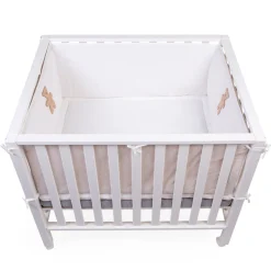 Best Childhome Parkomranding - 35X340 Cm - Jersey Melange Beige / Mousseline Teddy