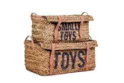 Cheap Childhome Rattan Opbergmanden + Riemen - Set Van 2