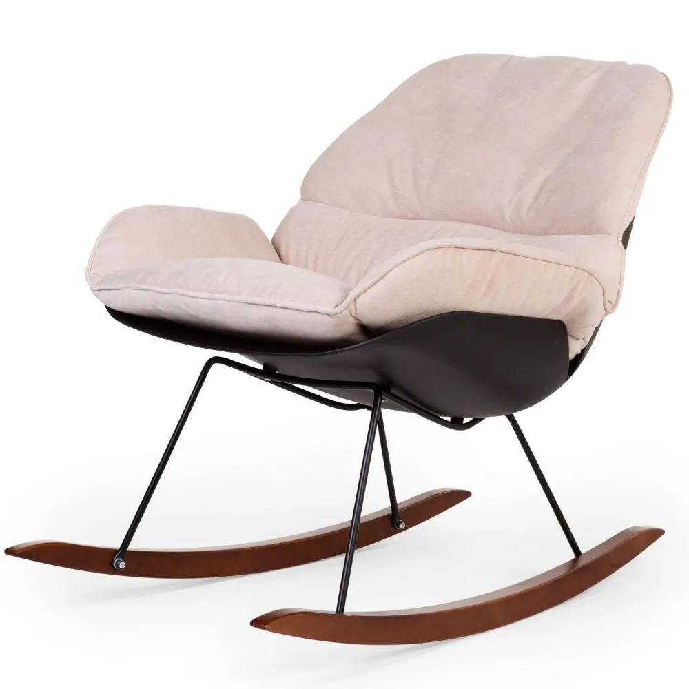 Best Childhome Rocking Schommelstoel Lounge - Zwart/Ecru
