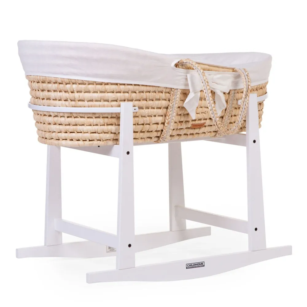 Clearance Childhome Rocking Staander Voor Moses Mand - Hout - Wit