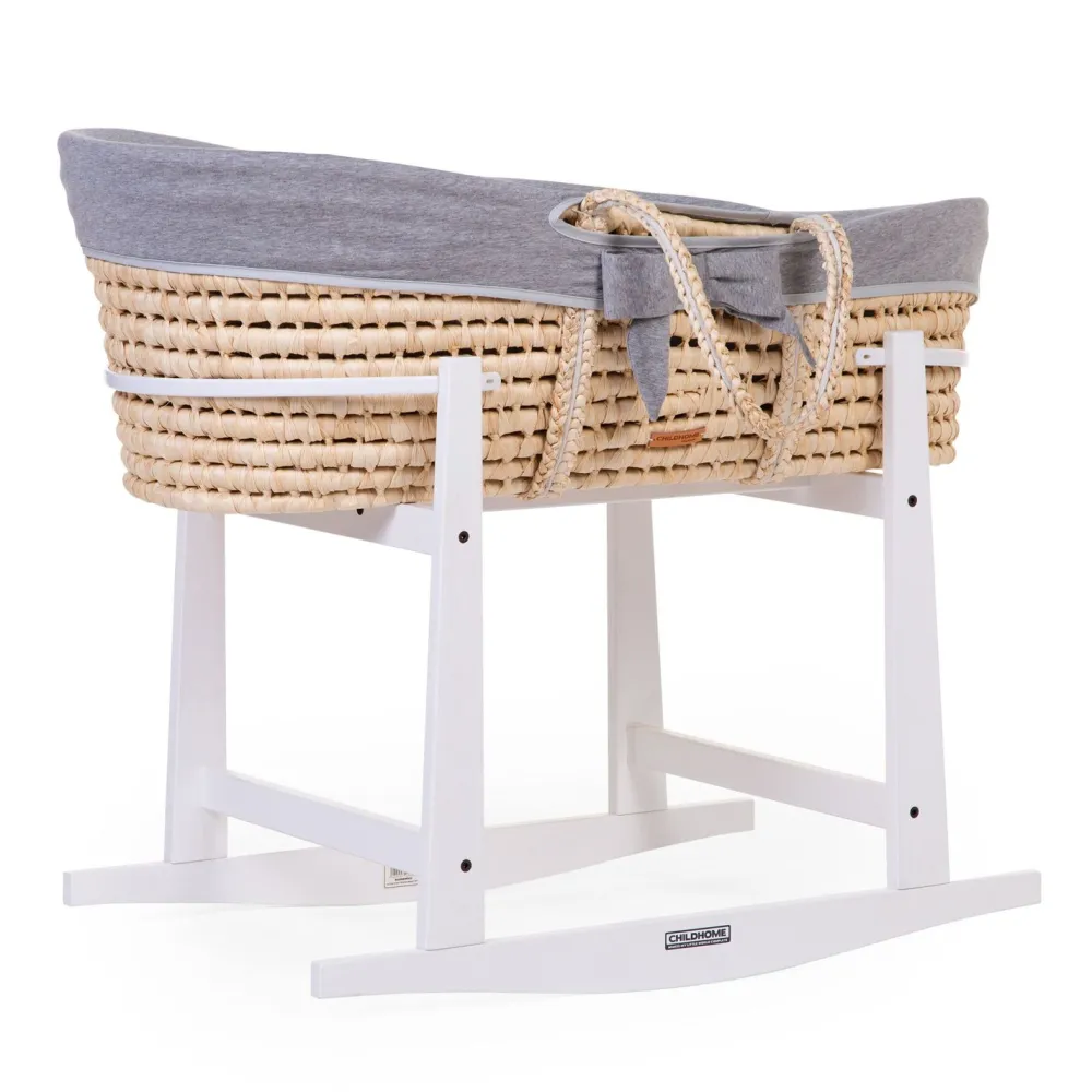 Clearance Childhome Rocking Staander Voor Moses Mand - Hout - Wit
