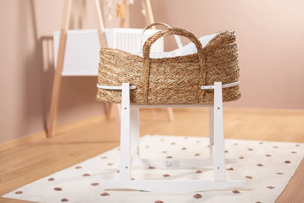 Clearance Childhome Rocking Staander Voor Moses Mand - Hout - Wit