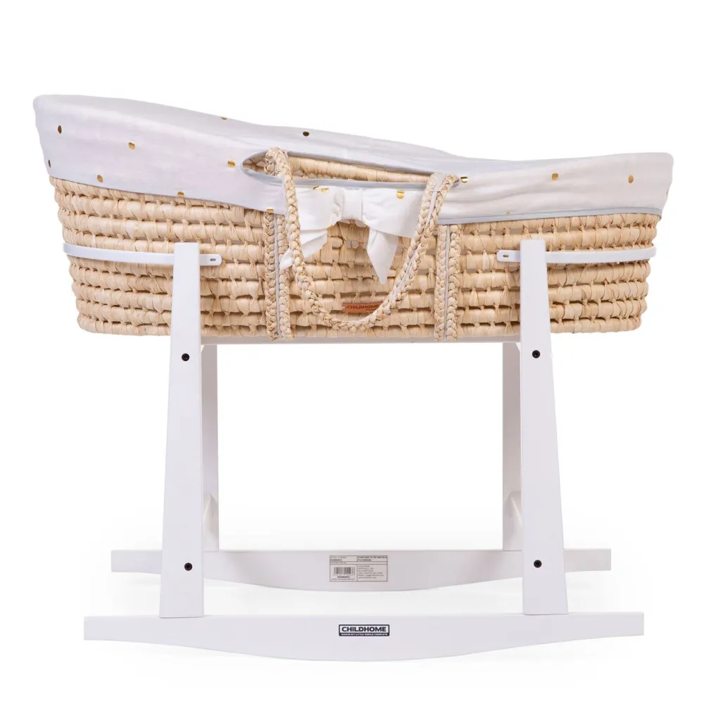 Clearance Childhome Rocking Staander Voor Moses Mand - Hout - Wit