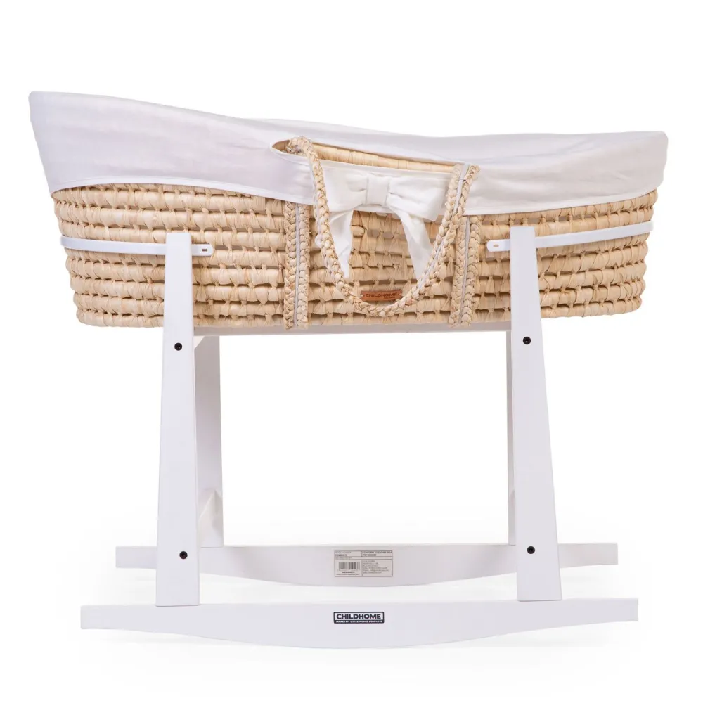 Clearance Childhome Rocking Staander Voor Moses Mand - Hout - Wit