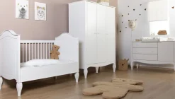Sale Childhome Romantic White - Commode - 3 Laden + 1 Deur + Verzorgingsunit