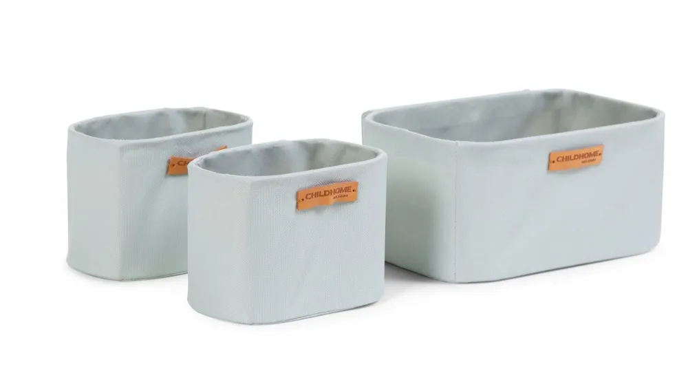Cheap Childhome Set Van 3 Hangmandjes - 21X14X10 Cm + 14X10X10 Cm - Lichtgrijs