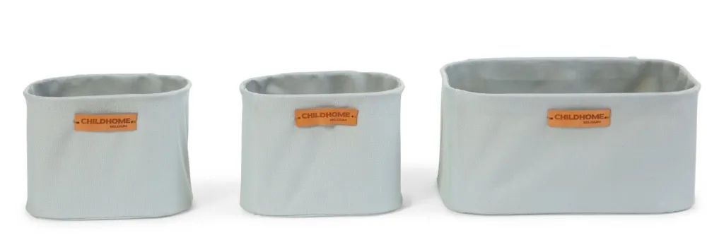 Cheap Childhome Set Van 3 Hangmandjes - 21X14X10 Cm + 14X10X10 Cm - Lichtgrijs