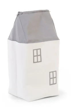 New Childhome Speelgoedzak Huis - Polyester - Grijs Ecru