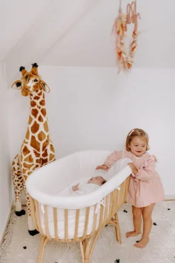 Hot Childhome Staande Giraf Knuffel - 50X40X135 Cm - Bruin Geel