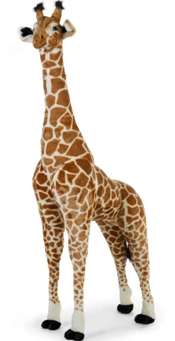 Outlet Childhome Staande Giraf Knuffel - 65X35X180 Cm - Bruin Geel